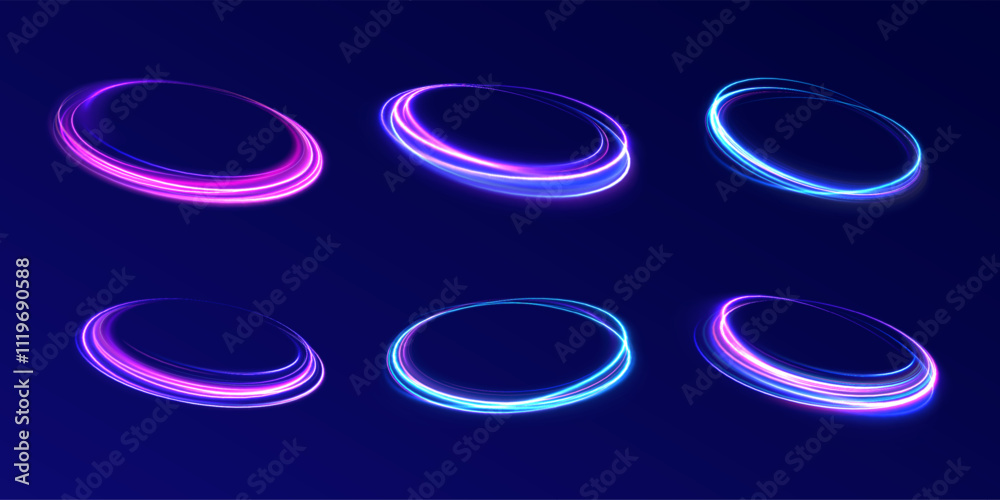 Curve neon line light effect. Light cool whirlwind. Vector sparkle, png, effect, wave,neon,line. Abstract circle, neon color glowing lines background. Curve neon line light effect. Light cool whirlwind. Vector sparkle, png, effect, wave,neon,line. Abstract circle, neon color glowing lines background.