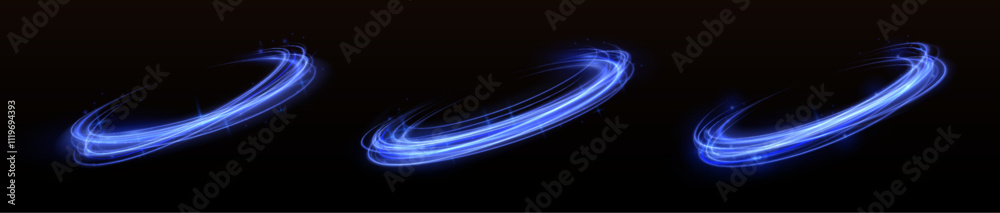 Obraz premium Light neon pedistal, podium, platform, table. To center a bright flash, png, effect, wave,neon,line. Curve light effect of neon line. Png luminous neon circle. 