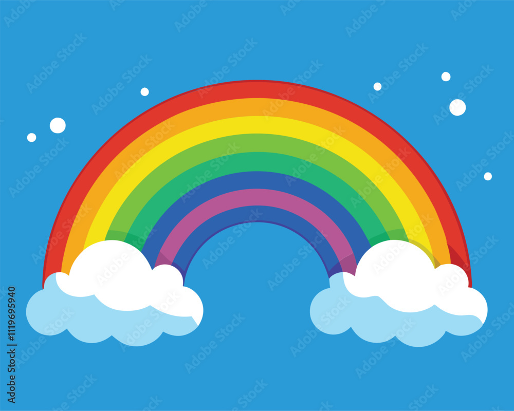 Rainbow in the Sky. A Colorful Symbol of Hope and Joy Rainbow in the Sky. A Colorful Symbol of Hope and Joy
