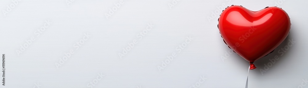 A vibrant red heart-shaped balloon against a clean white background symbolizing love and celebration. A vibrant red heart-shaped balloon against a clean white background symbolizing love and celebration.
