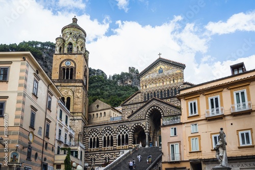 Fototapeta Naklejka Na Ścianę i Meble -  Cathedral of St Andrew Apostle, Amalfi, Salerno, Campania, Italy, Europe