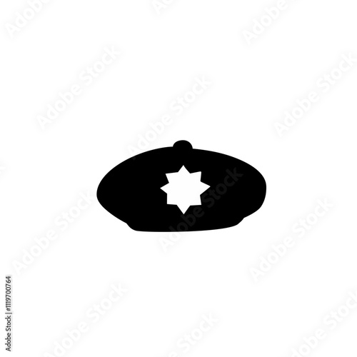 beret hat silhouette icon