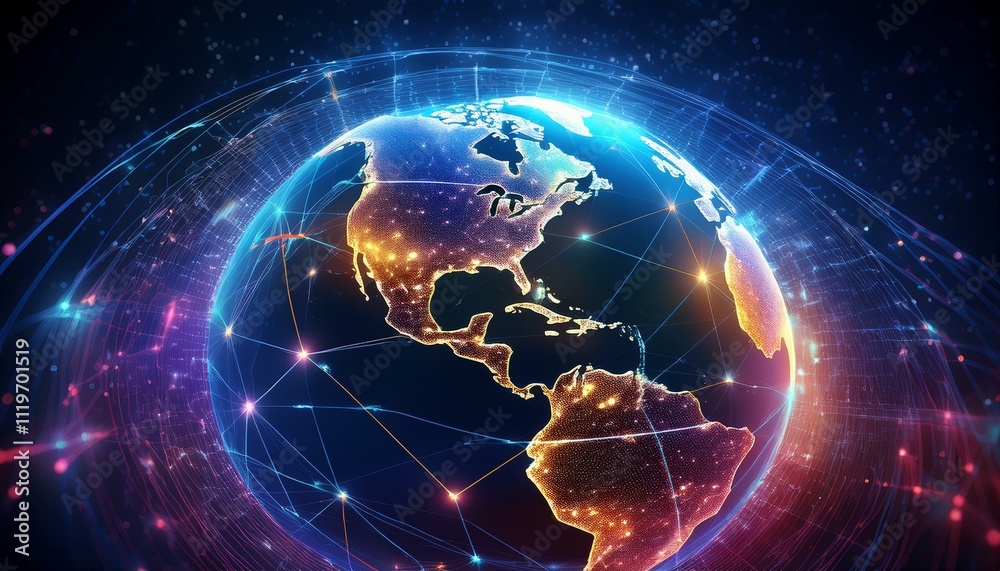 Bridging distances with luminous threads.  