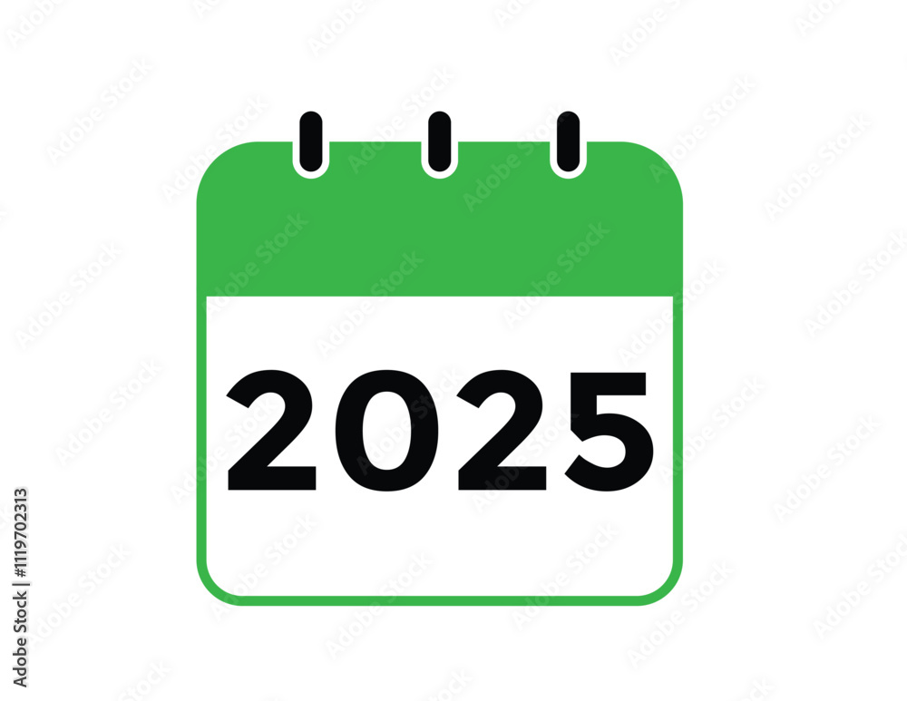2025 year, calendar icon. Flat calendar icon design showing the year 2025
2025 year, calendar icon. Flat calendar icon design showing the year 2025