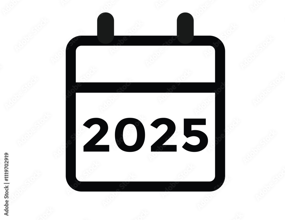 2025 year, calendar icon. Flat calendar icon design showing the year 2025
2025 year, calendar icon. Flat calendar icon design showing the year 2025