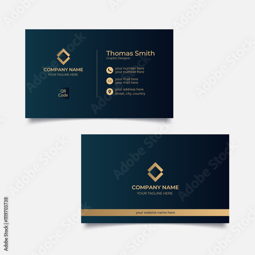 Modern Double-sided, Creative, Simple, and Business Card Design Layout Templates.