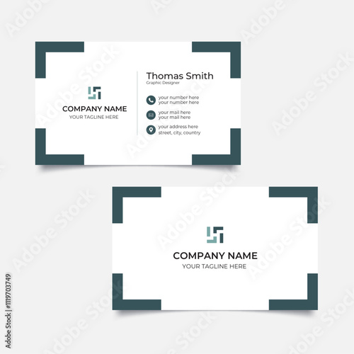 Modern Double-sided, Creative, Simple, and Business Card Design Layout Templates.