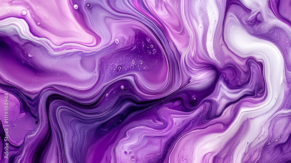 Fototapeta premium Purple and White Marble Art