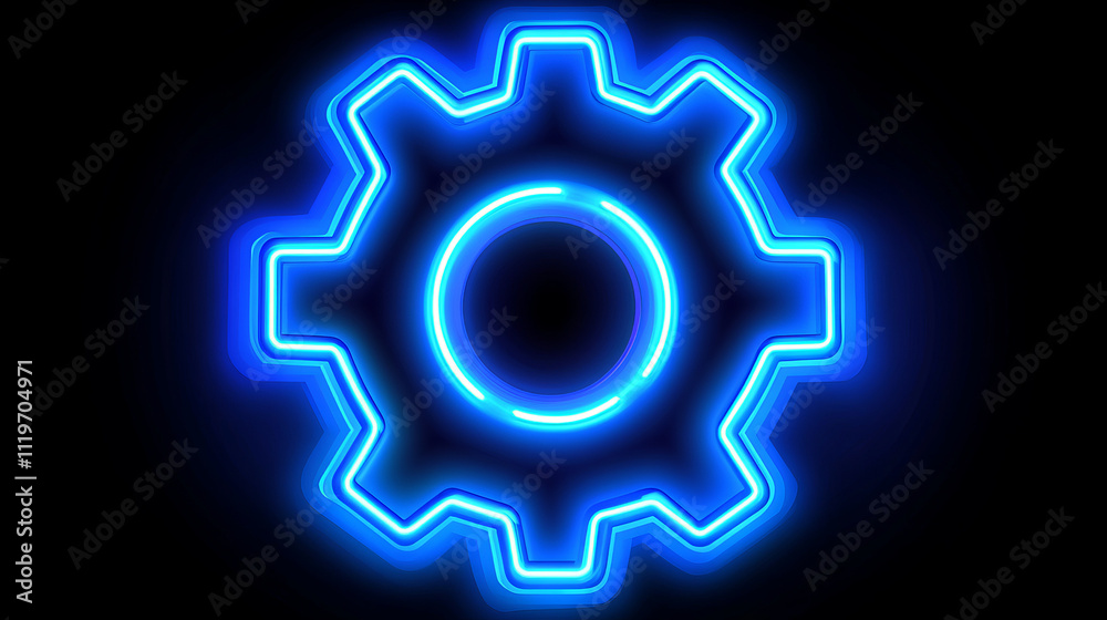 blue neon gear