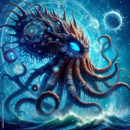 Kraken with Psychic Tentacles A kraken whose tentacles can manip photo