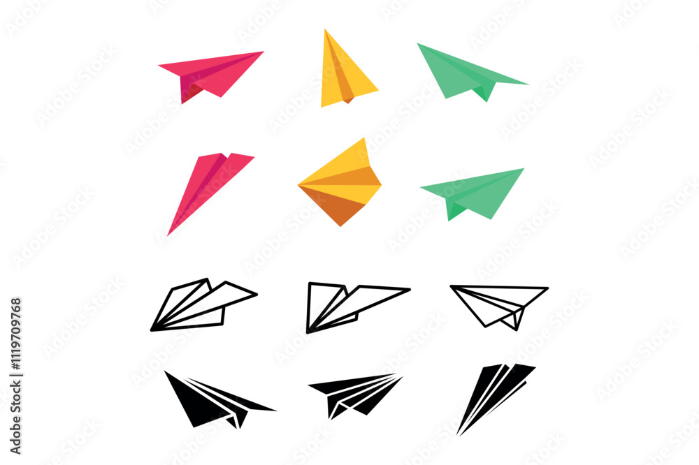 Creative hand drawn paper planes vector set for scrapbooking, Colorful hand drawn paper airplanes vector images for whimsical decor, airplanes, paper, flight, origami, aviation, toys, crafts, kids Creative hand drawn paper planes vector set for scrapbooking, Colorful hand drawn paper airplanes vector images for whimsical decor, airplanes, paper, flight, origami, aviation, toys, crafts, kids
