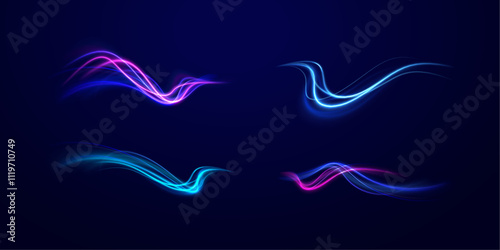 Tableau sur toile Abstract background rotational border lines