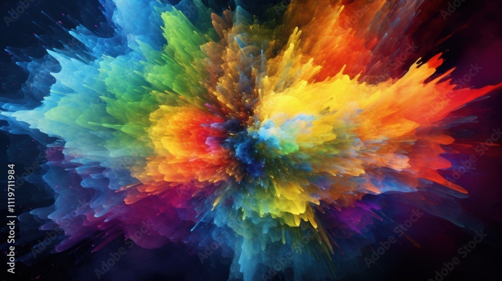 Vibrant Spectral Explosion, a Canvas of Abstract Artistic Emotion Vibrant Spectral Explosion, a Canvas of Abstract Artistic Emotion