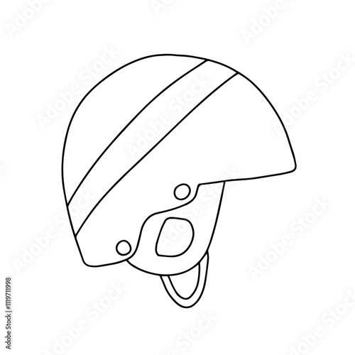 Snowboard helmet vector sketch