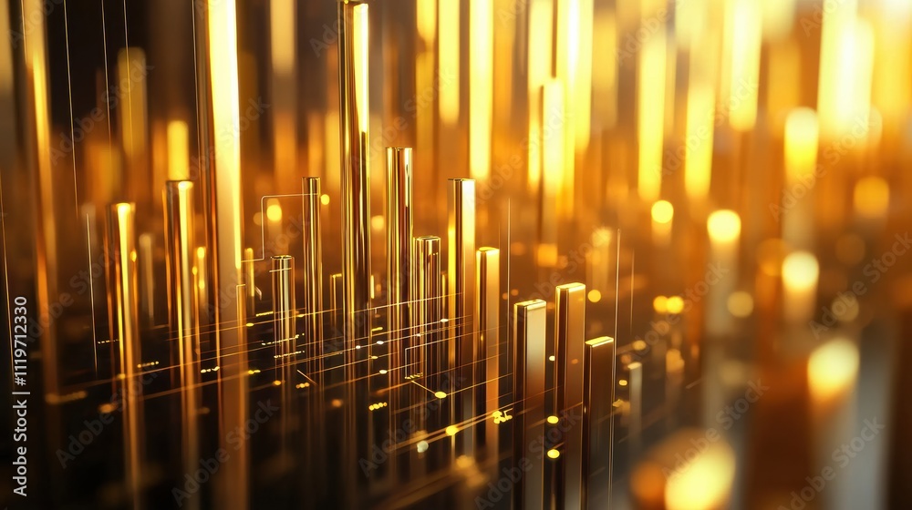 Dynamic golden light abstract digital art modern environment engaging viewpoint depth concept Dynamic golden light abstract digital art modern environment engaging viewpoint depth concept
