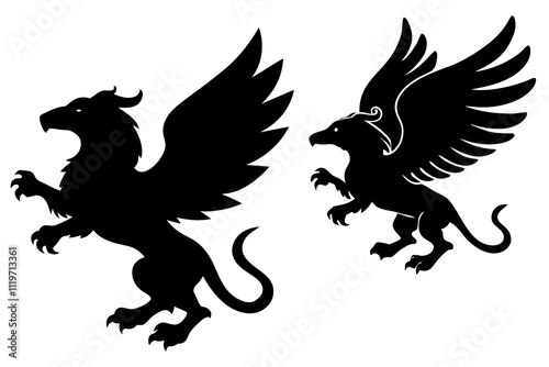 Griffin silhouette.