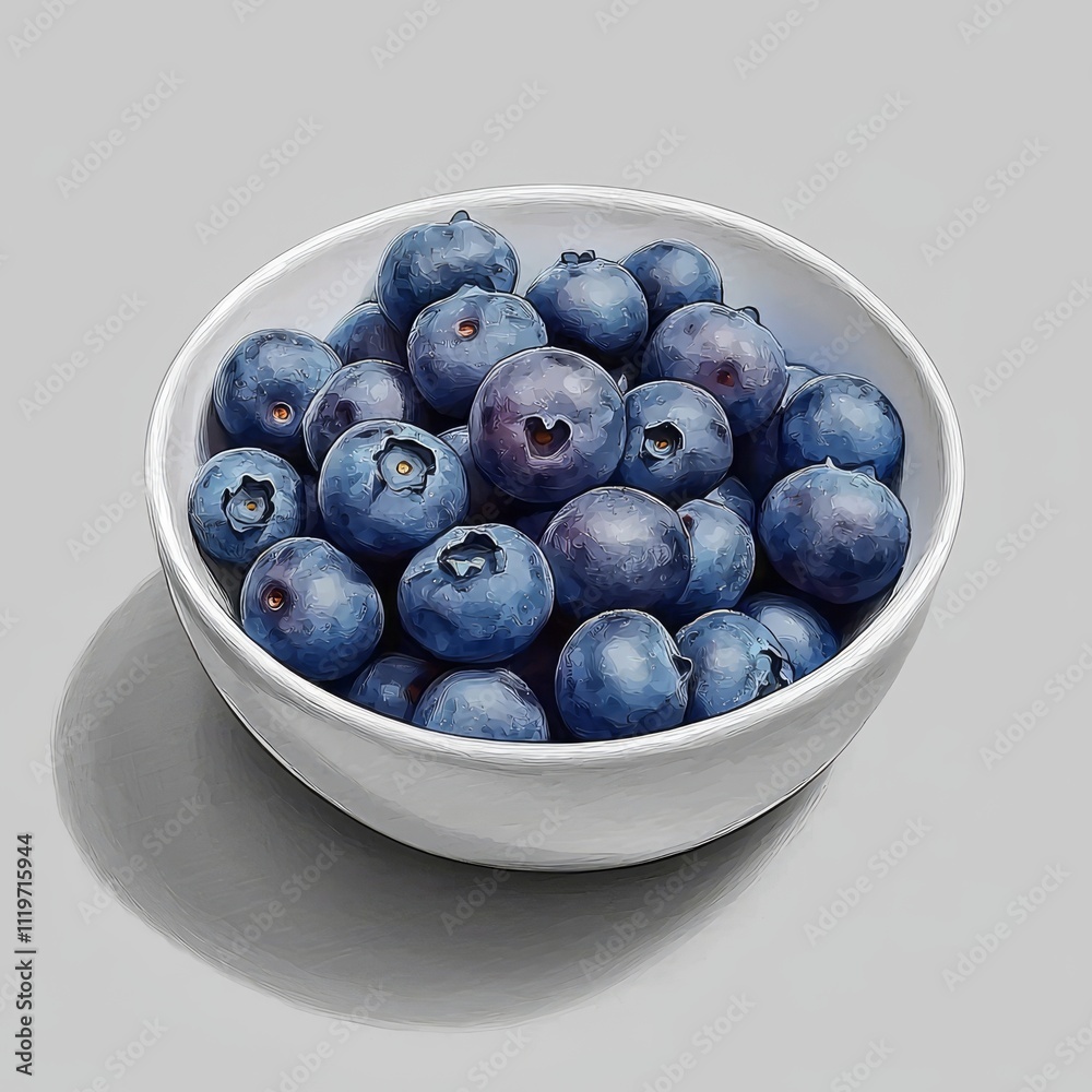 A white bowl filled with fresh, ripe blueberries, showcasing their vibrant blue color and plump texture. A white bowl filled with fresh, ripe blueberries, showcasing their vibrant blue color and plump texture.