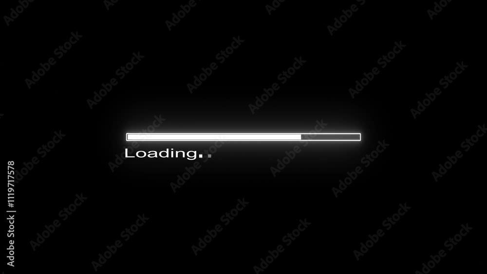 loading bar spinning load wheel.abstract beautiful loading icon , processing ,downloading , glowing ,colorful animation .