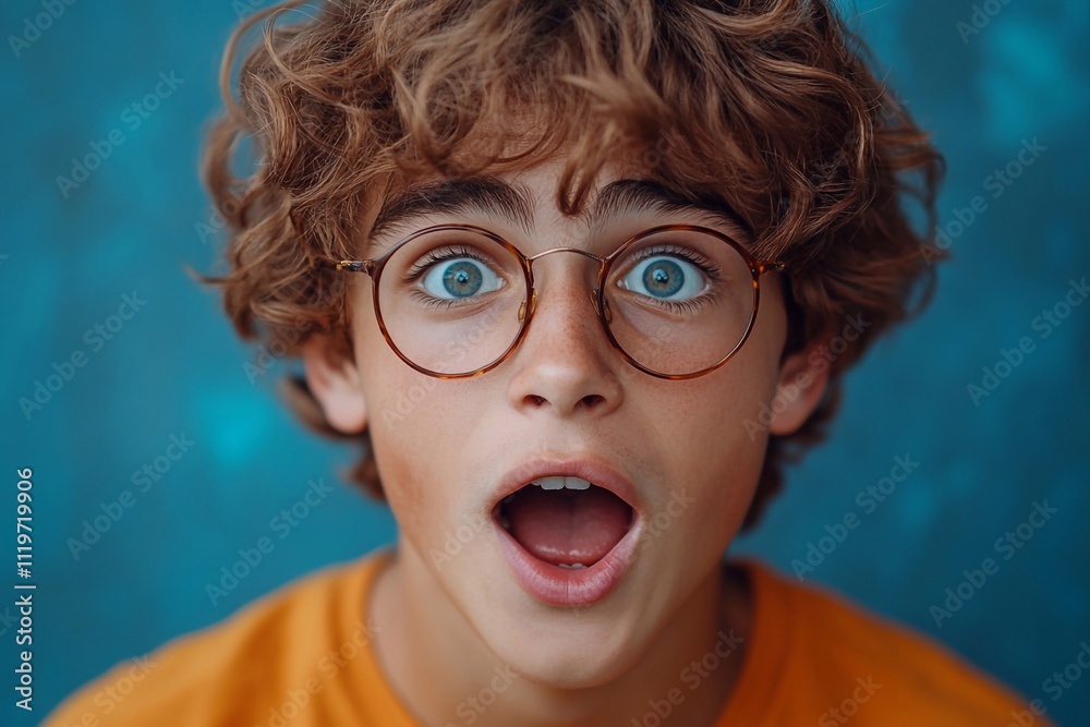 A teenager expressing surprise and surprise during a conversation.
A teenager expressing surprise and surprise during a conversation.