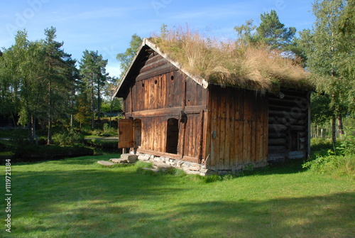 wooden house in the forest