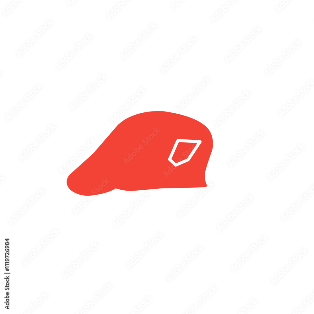 red beret hat vector