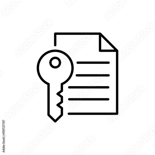 Keyword research outline icons, minimalist vector illustration ,simple transparent graphic element .Isolated on white background