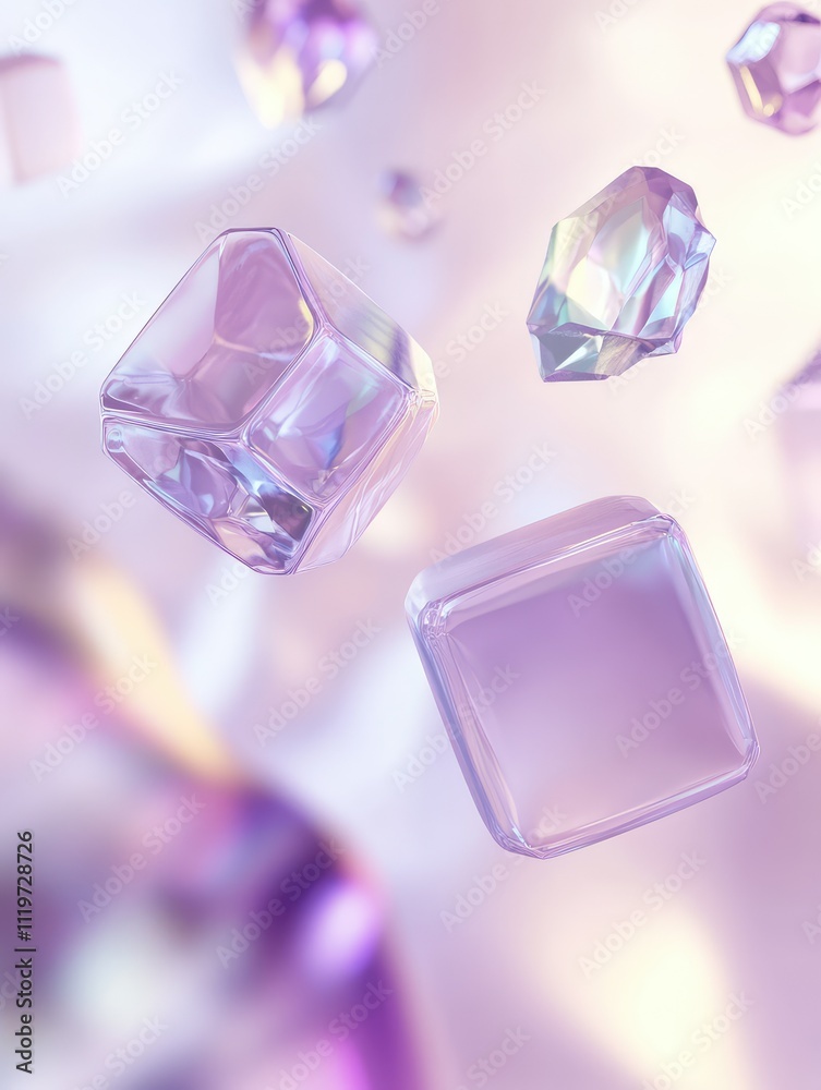 Abstract background with glassmorphism effect. Soft and modern design. Lilac abstract shapes background. Abstract background with glassmorphism effect. Soft and modern design. Lilac abstract shapes background.
