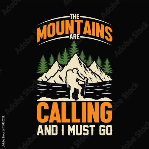 Mountain t-shirt design, Outdor t-shirt design