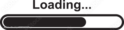 Loading bar icon. Loading bar progress icon, load sign vector illustration isolated on transparent backgrounds. System software update and upgrade concept load sign. Download progress icon.