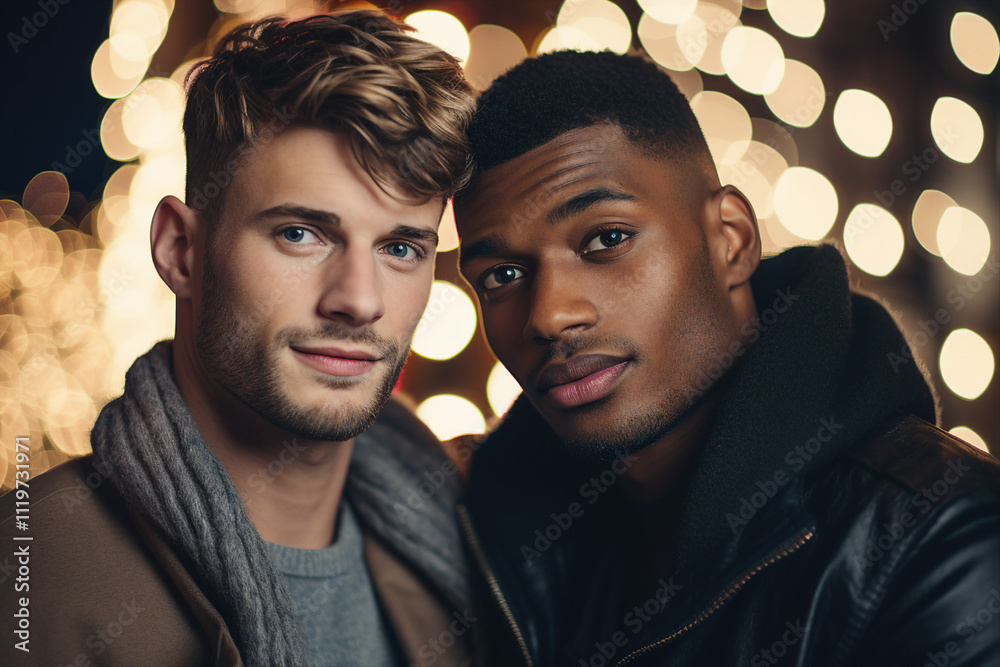 Generative AI picture with lgbt couples concept pride month theme image Generative AI picture with lgbt couples concept pride month theme image