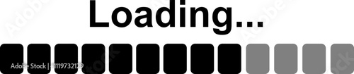 Loading bar icon. Loading bar progress icon, load sign vector illustration isolated on transparent backgrounds. System software update and upgrade concept load sign. Download progress icon.