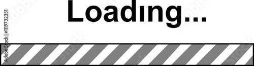 Loading bar icon. Loading bar progress icon, load sign vector illustration isolated on transparent backgrounds. System software update and upgrade concept load sign. Download progress icon.