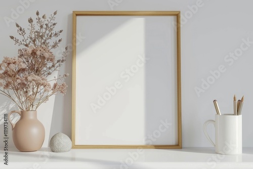 baby room photo frame mockup image 