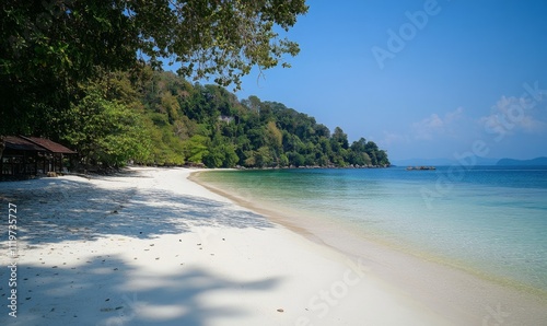 White sand, beach