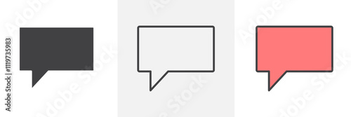 Free Download Comments icon collection in black and colored style. - GFXLoad