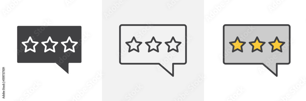 Feedback icon collection in black and colored style. Feedback icon collection in black and colored style.