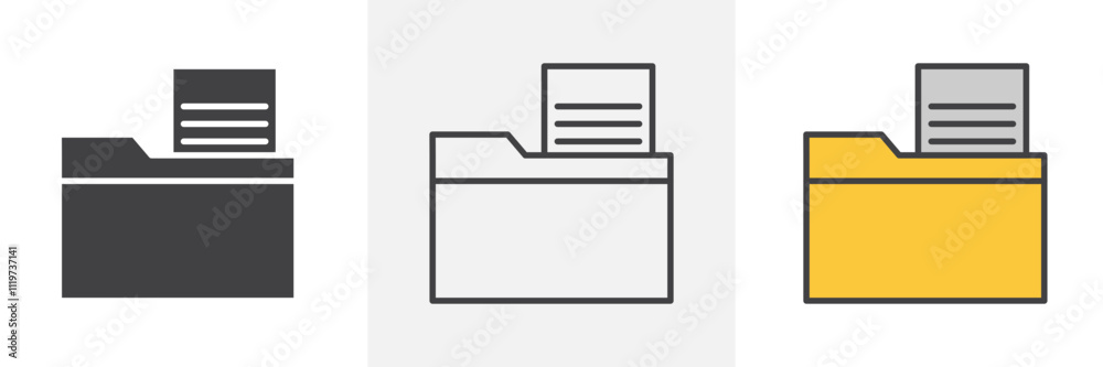 File icon collection in black and colored style. File icon collection in black and colored style.