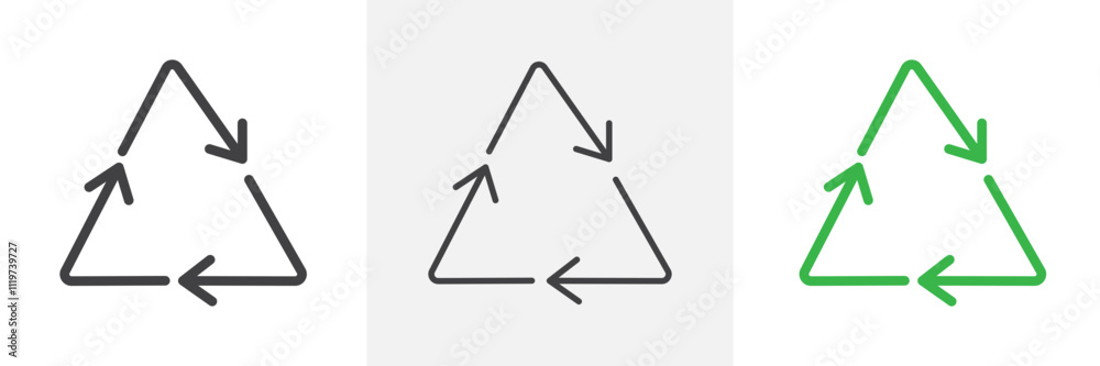 Recycling icon collection in black and colored style. Recycling icon collection in black and colored style.