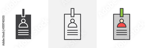 Security badge icon collection in black and colored style.