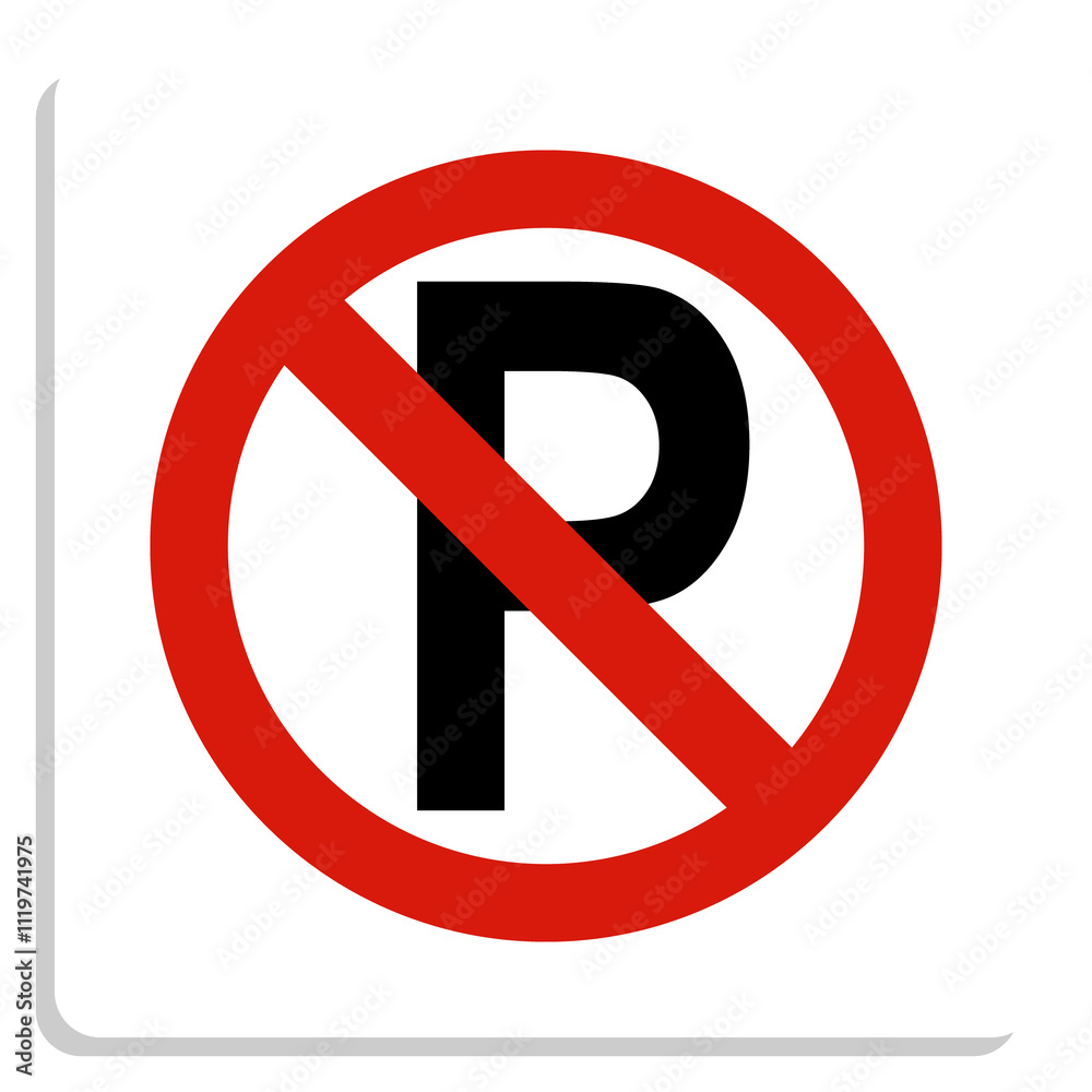 Do not parking warning signage vector illustration Do not parking warning signage vector illustration