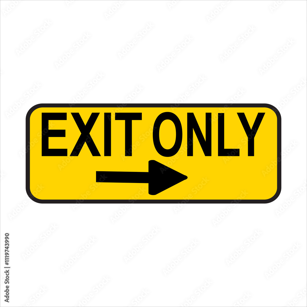Exit only warning signage vector illustration art work 01
Exit only warning signage vector illustration art work 01