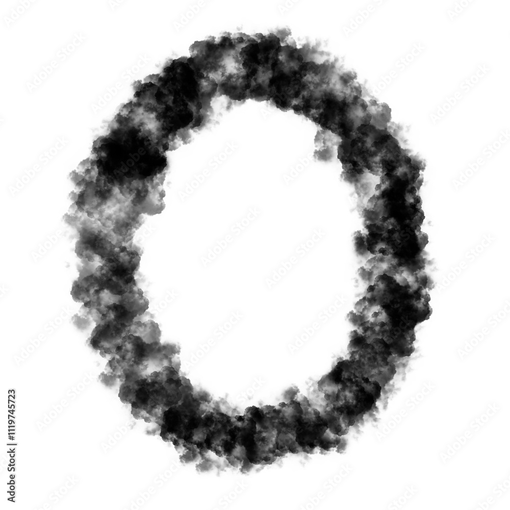 Number Zero (0) made with Sky or Cloud effect, Fog or smoke isolated on white background, Black color, Mist or smog Special effect, Abstract, Creative, Illustration design Number Zero (0) made with Sky or Cloud effect, Fog or smoke isolated on white background, Black color, Mist or smog Special effect, Abstract, Creative, Illustration design