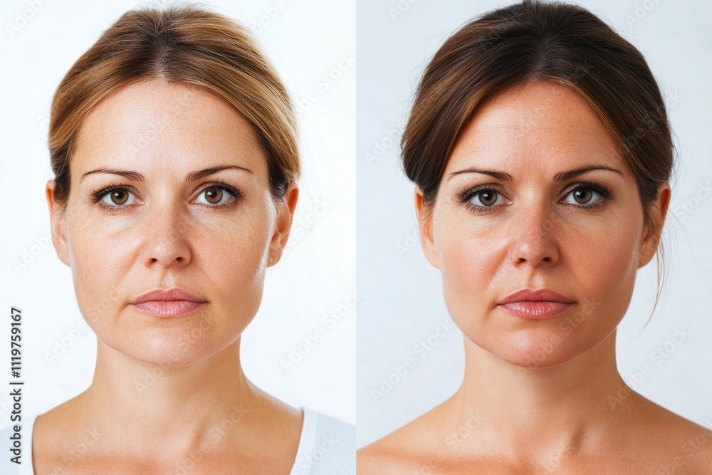 A woman's transformation through plastic surgery A woman's transformation through plastic surgery