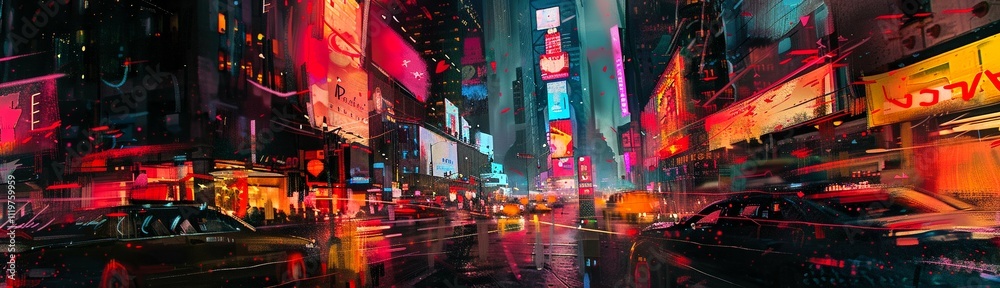 Fototapeta premium City life the pulse of modern society