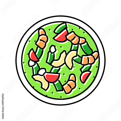 ceviche fish color icon vector. ceviche fish sign. isolated symbol illustration