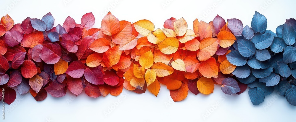 a pile of vibrantly colored autumn leaves isolated on a pristine white background capturing the beauty and transition of nature during the fall season a pile of vibrantly colored autumn leaves isolated on a pristine white background capturing the beauty and transition of nature during the fall season