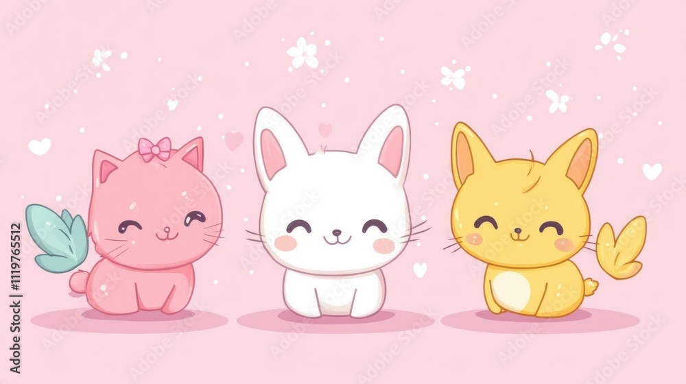 Whimsical Wildlife: Simple Cartoon Animal Illustrations Whimsical Wildlife: Simple Cartoon Animal Illustrations