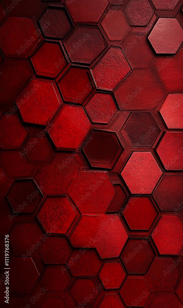 A red-toned background featuring hexagons in various sizes, creating a dynamic and bold pattern. A red-toned background featuring hexagons in various sizes, creating a dynamic and bold pattern.