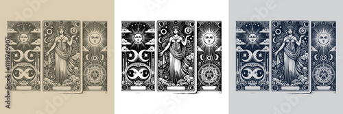 celestial goddess tattoo design for divine art lovers