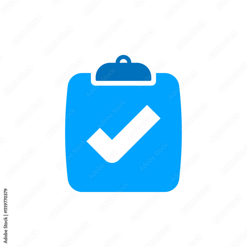 Flat icon of a clipboard with a check mark, symbolizing task completion, approval, or checklist. Minimalist design, perfect for apps, websites, presentations, or business materials Flat icon of a clipboard with a check mark, symbolizing task completion, approval, or checklist. Minimalist design, perfect for apps, websites, presentations, or business materials